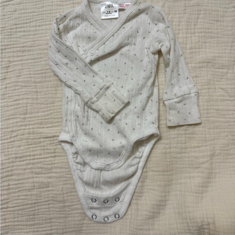 Zara White Kimono Onesie